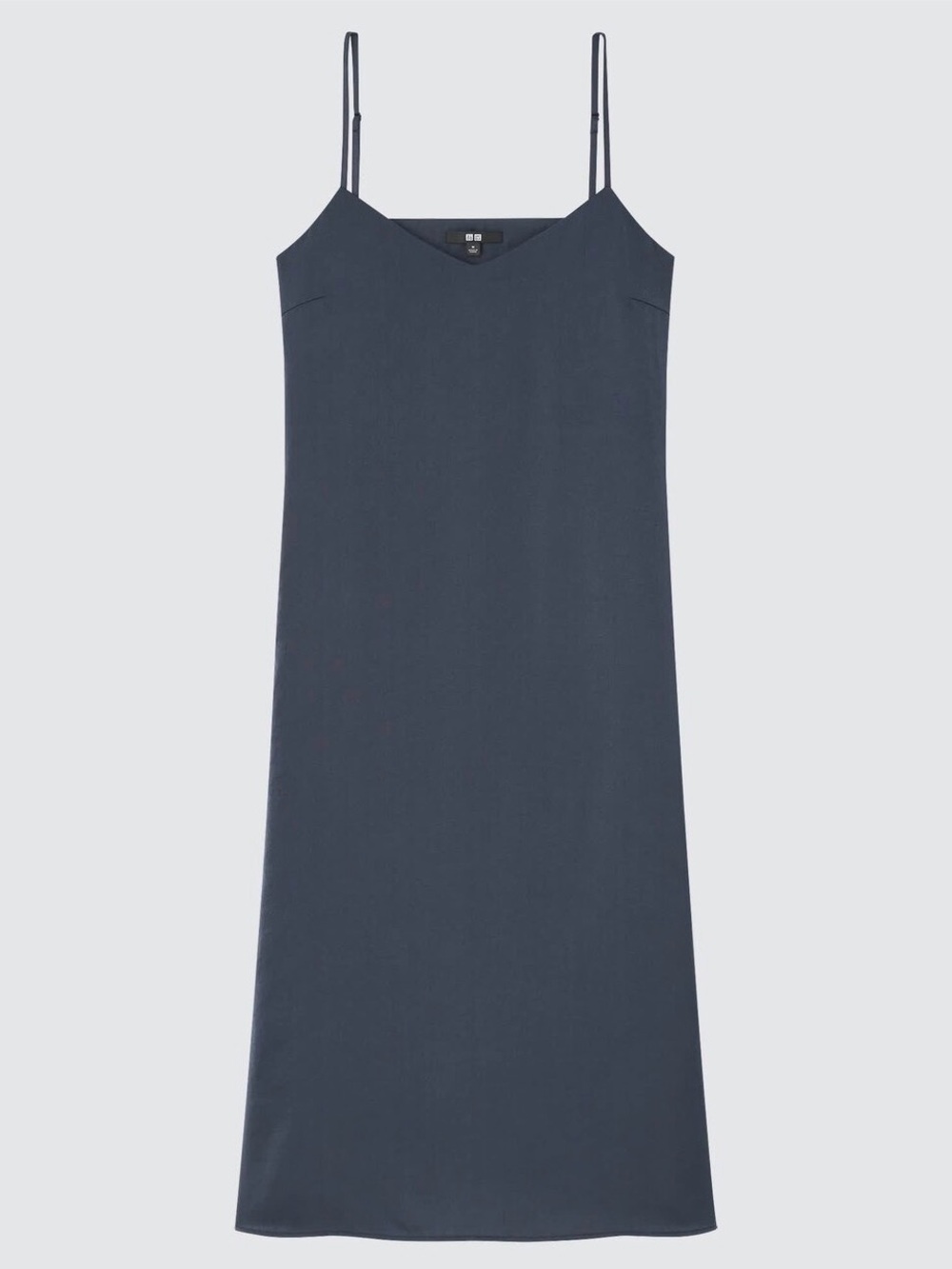 Uniqlo Blue Satin Maxi Camisole Dress